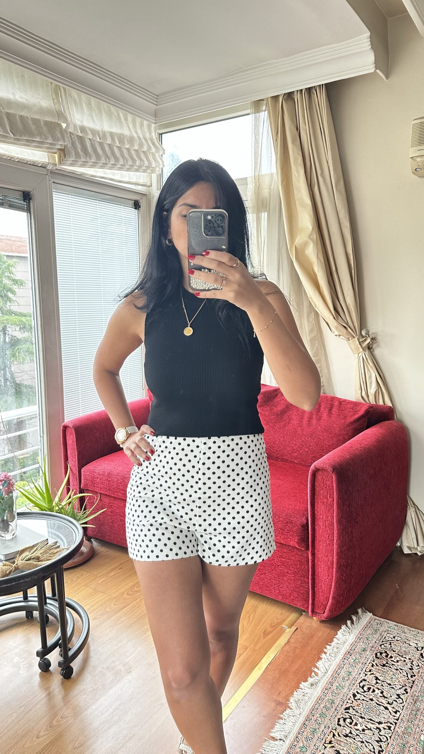 White Polka Dots Summer Shorts - Image 5