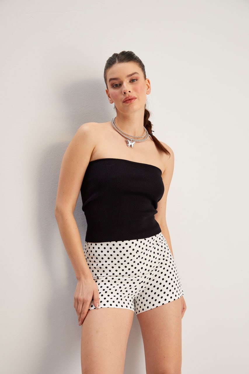 White Polka Dots Summer Shorts - Image 3