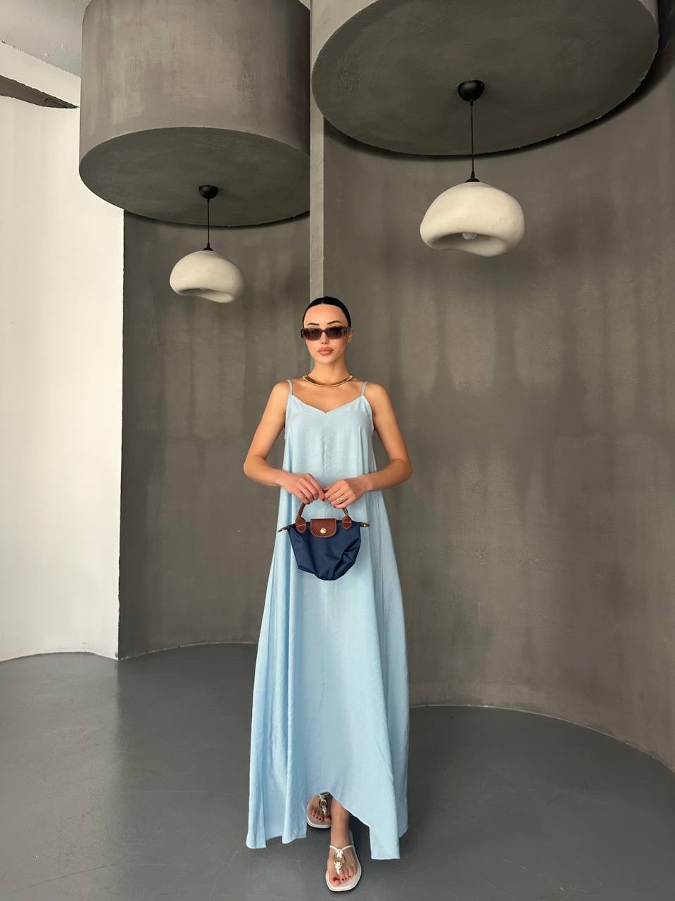 Sky Breeze Flowy Maxi Dress - Image 5