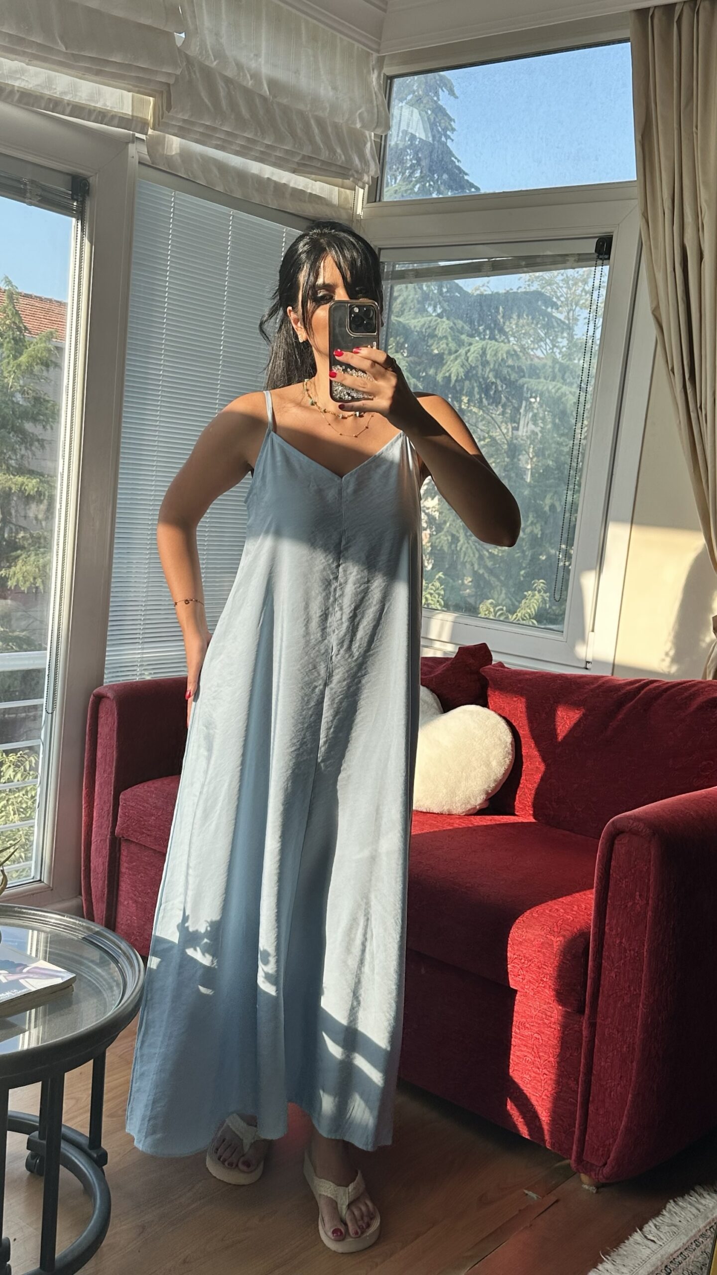 Sky Breeze Flowy Maxi Dress