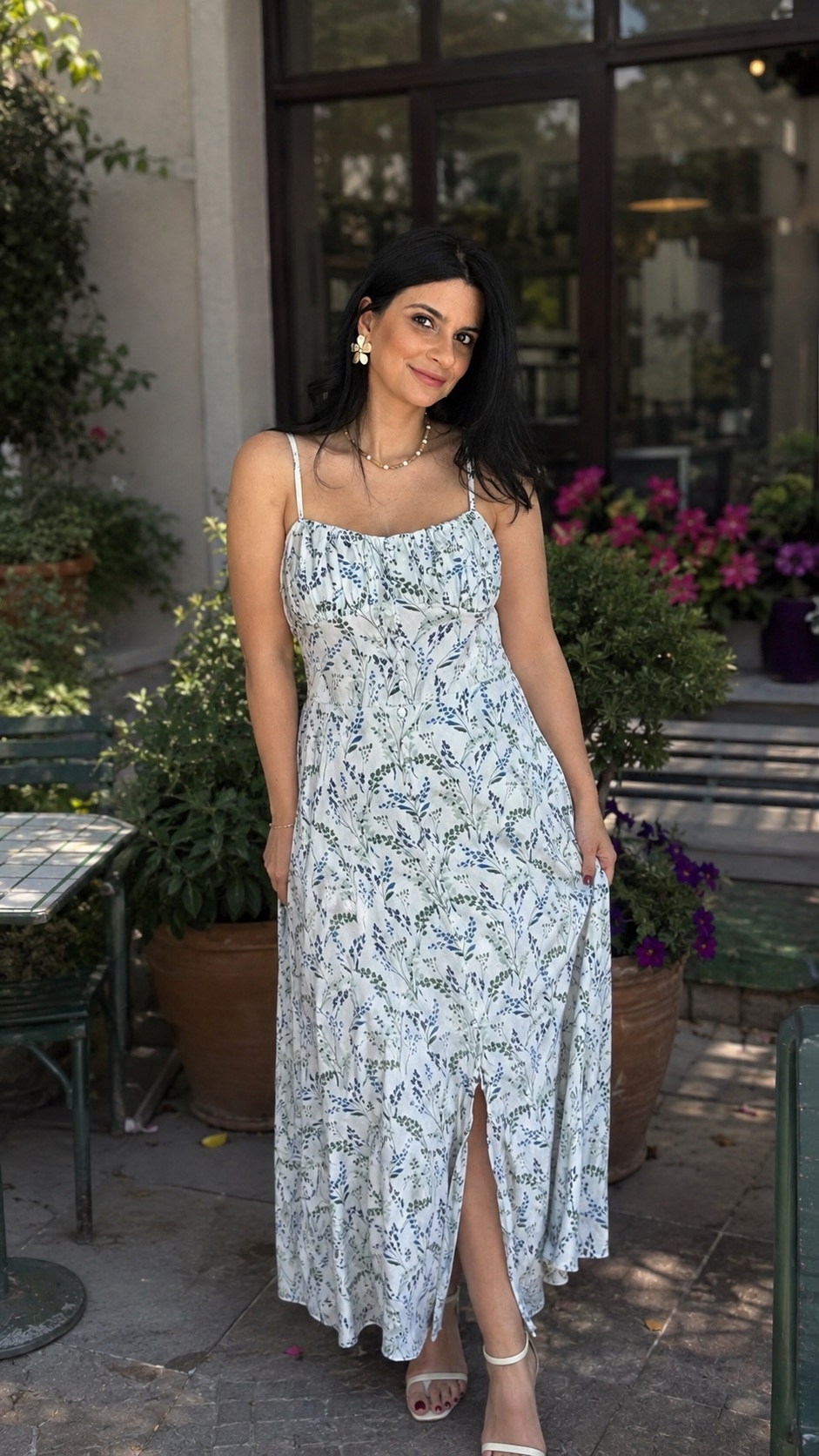 Lily Bloom linen Midi Dress