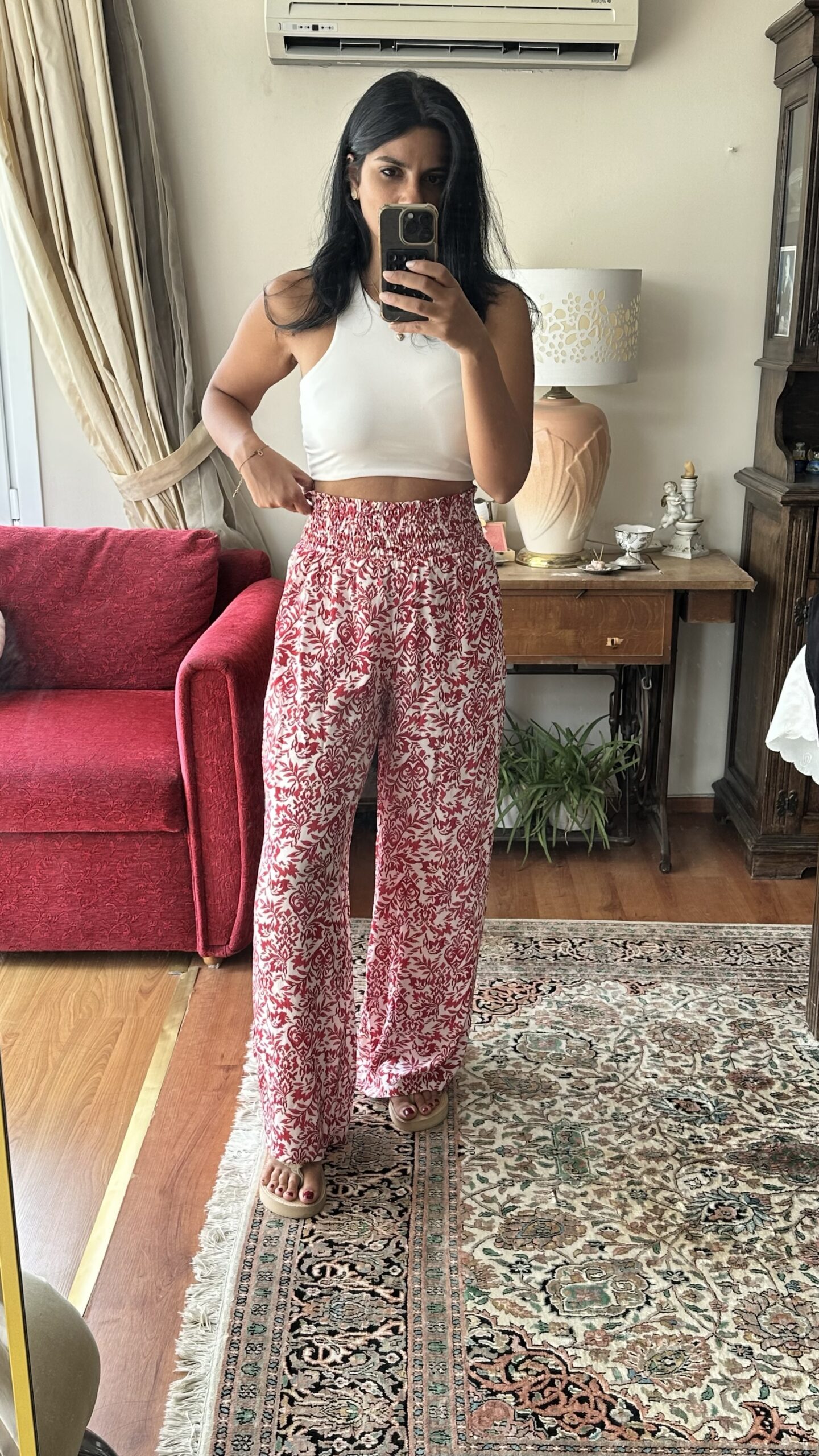 Tropical Bloom wide leg Pants
