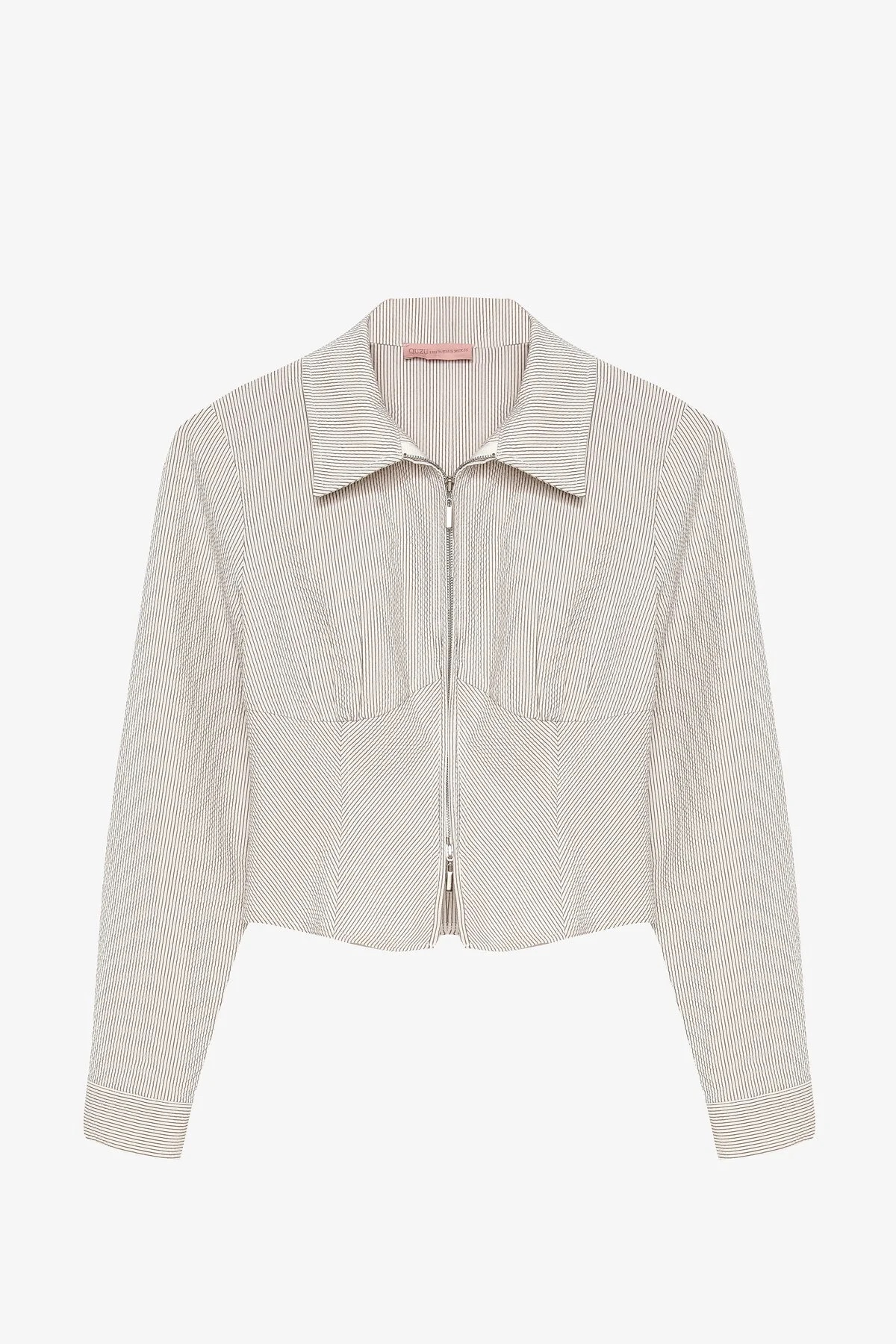 Sandstone Pinstripe Shirt - Image 8