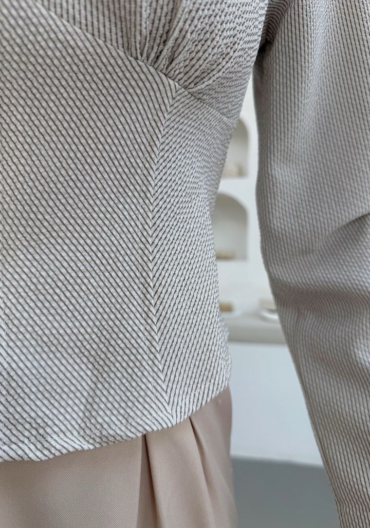 Sandstone Pinstripe Shirt - Image 11