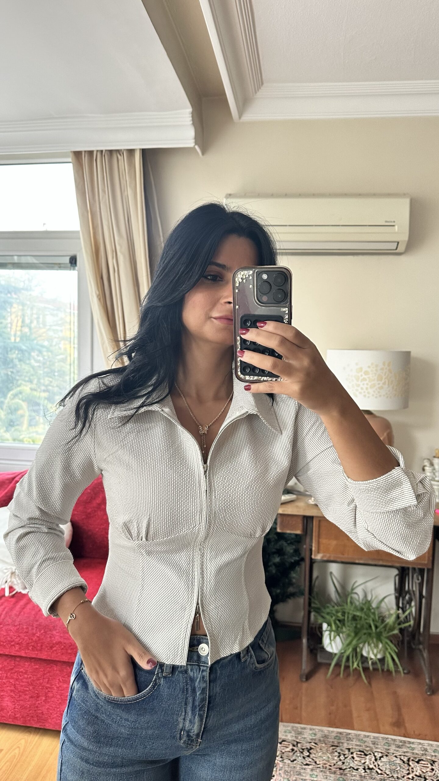 Sandstone Pinstripe Shirt - Image 4