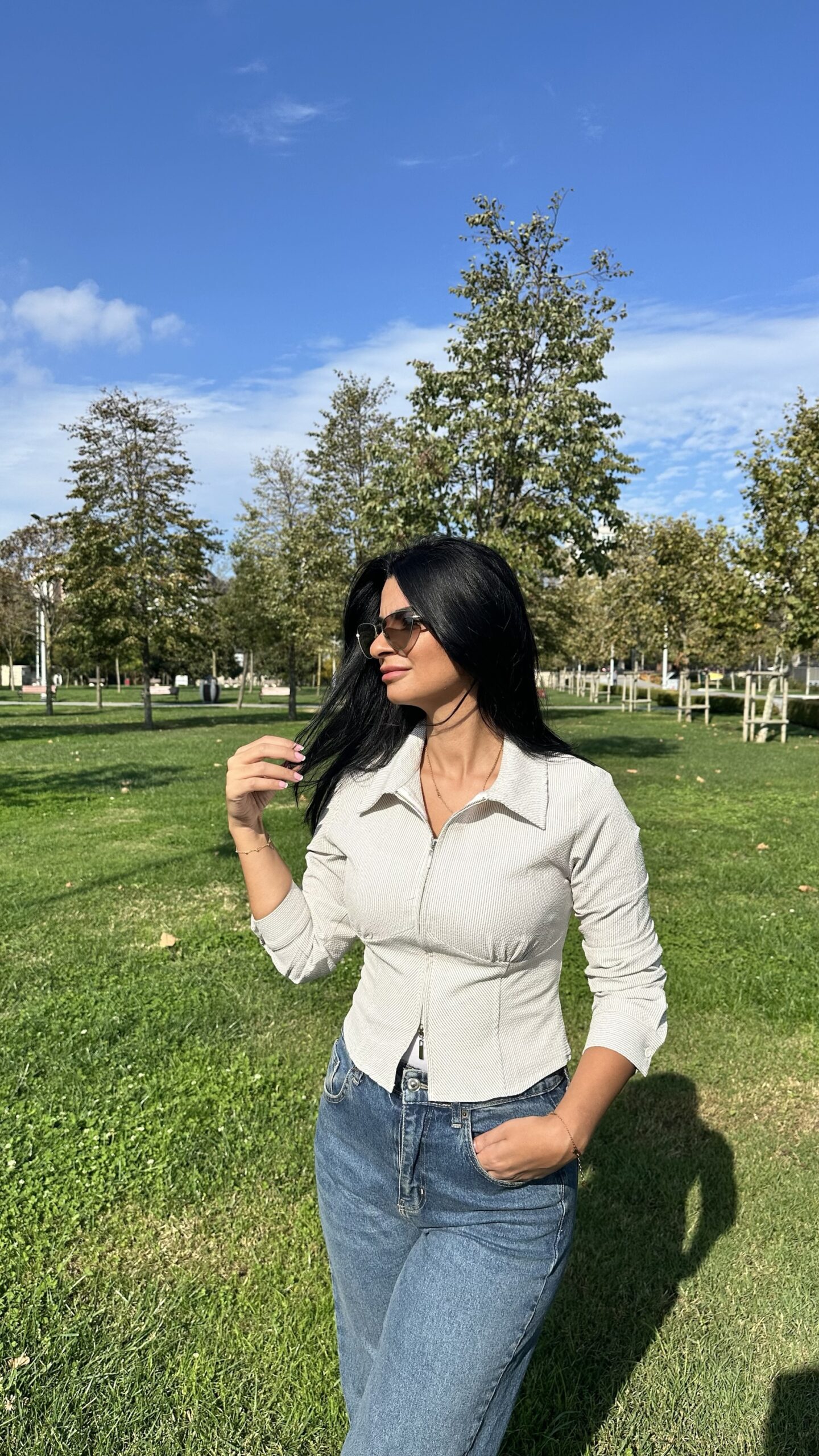 Sandstone Pinstripe Shirt - Image 3