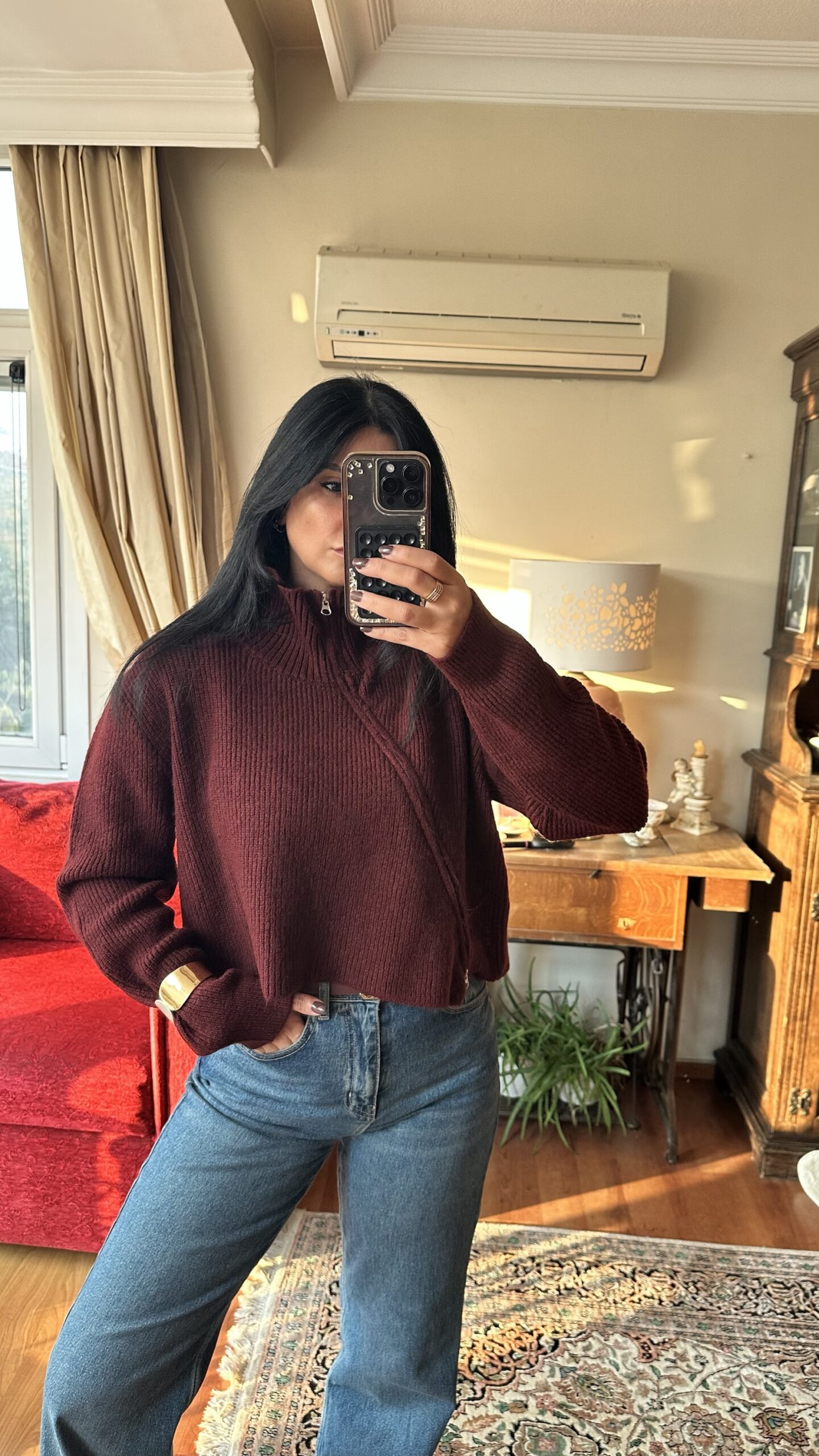 The Bordeaux Sculpted Zip Knit - Image 4