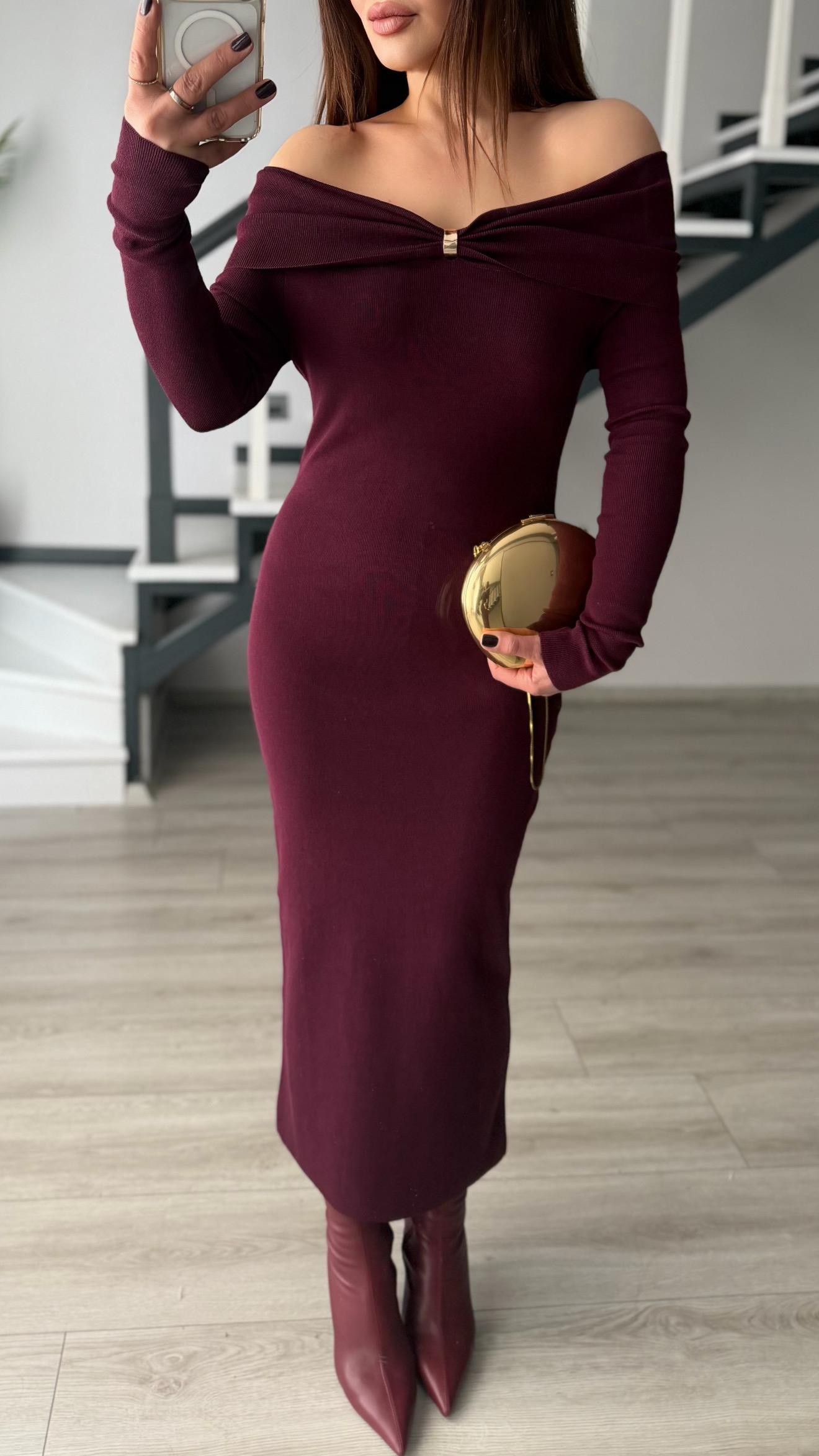 Velvet Wine Midi Dress