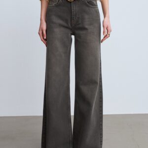 Smoky Grey Wide-Leg Denim