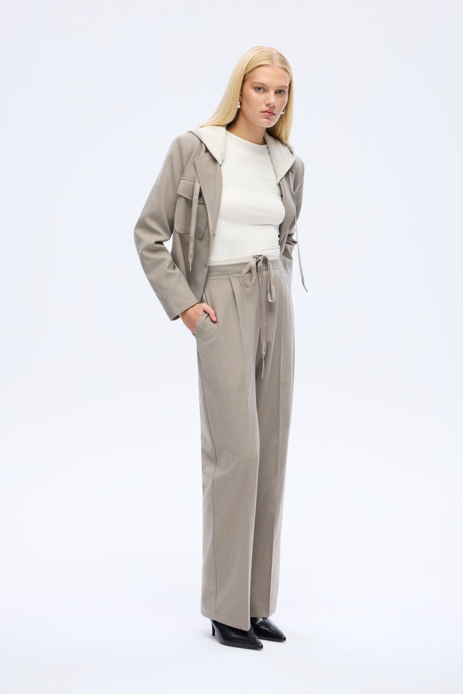 Urban Muse Wide-Leg Pants – Greige - Image 3