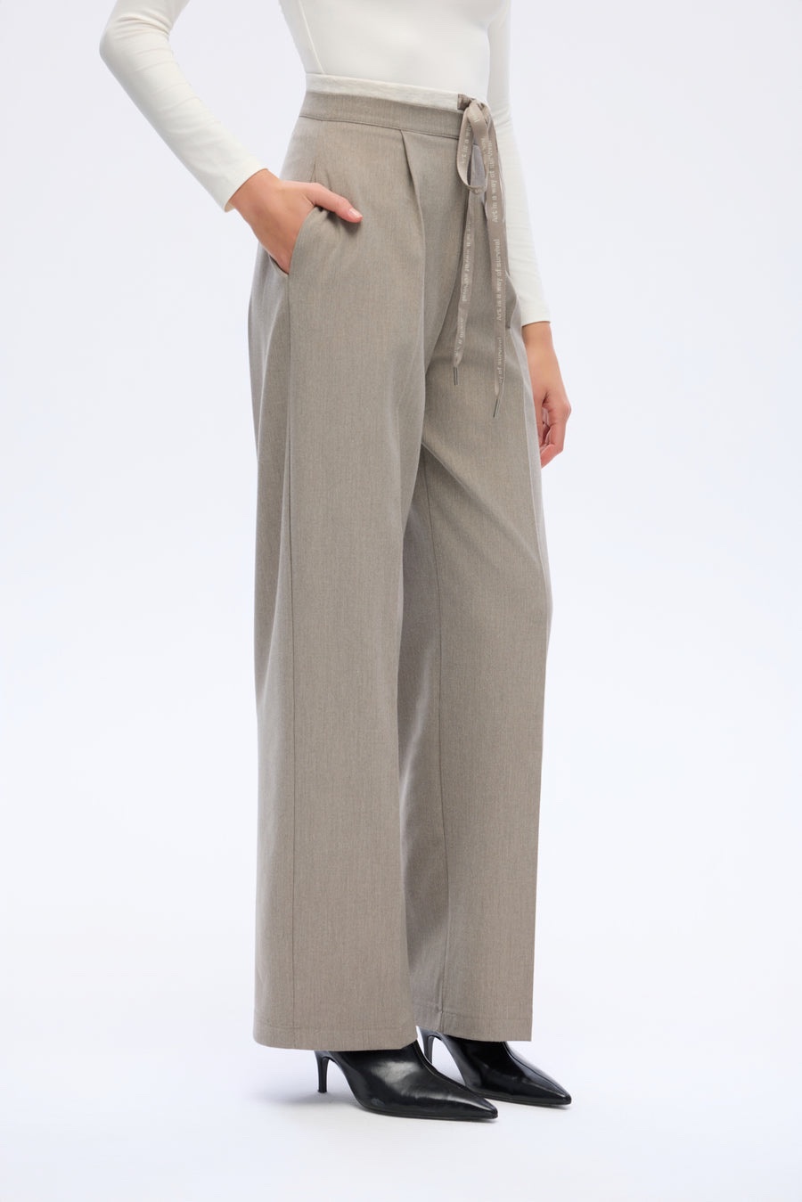 Urban Muse Wide-Leg Pants – Greige - Image 4