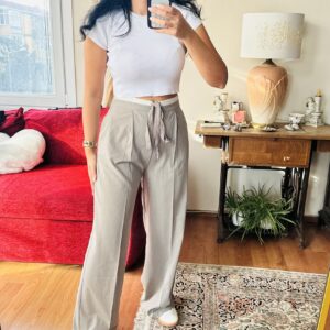 Urban Muse Wide-Leg Pants – Greige