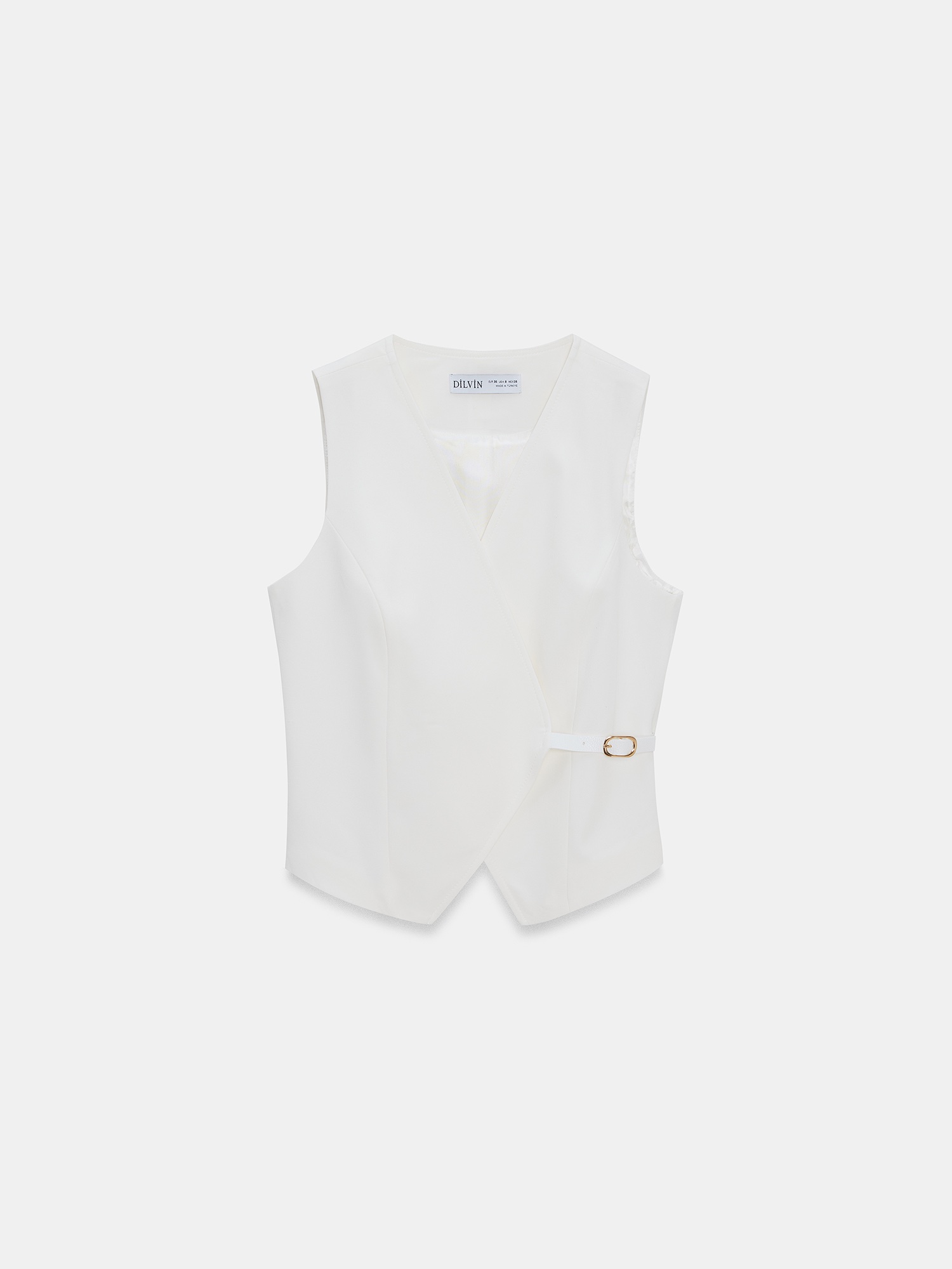 White Drape Vest - Image 6