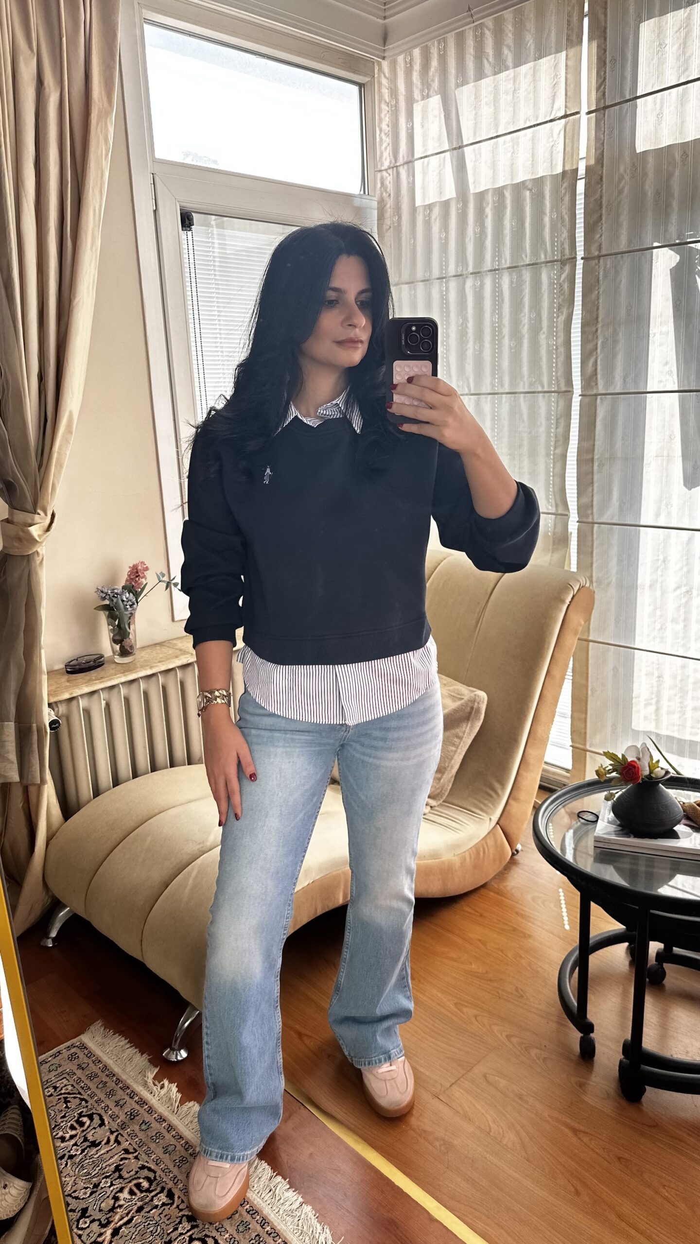 Lumière Soft Flare Jeans-low waist