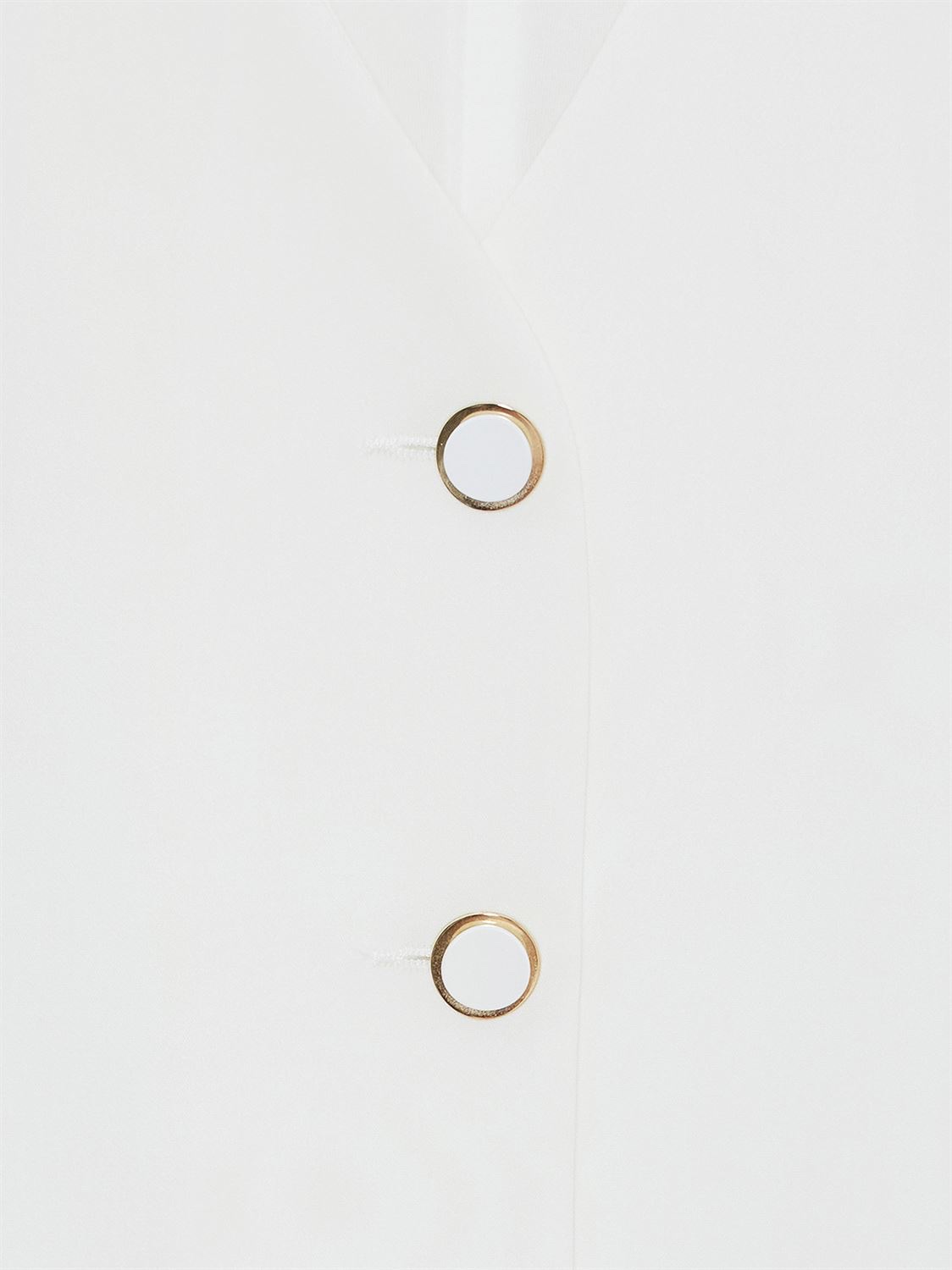 Ivory Tailored Button Mini Dress - Image 5