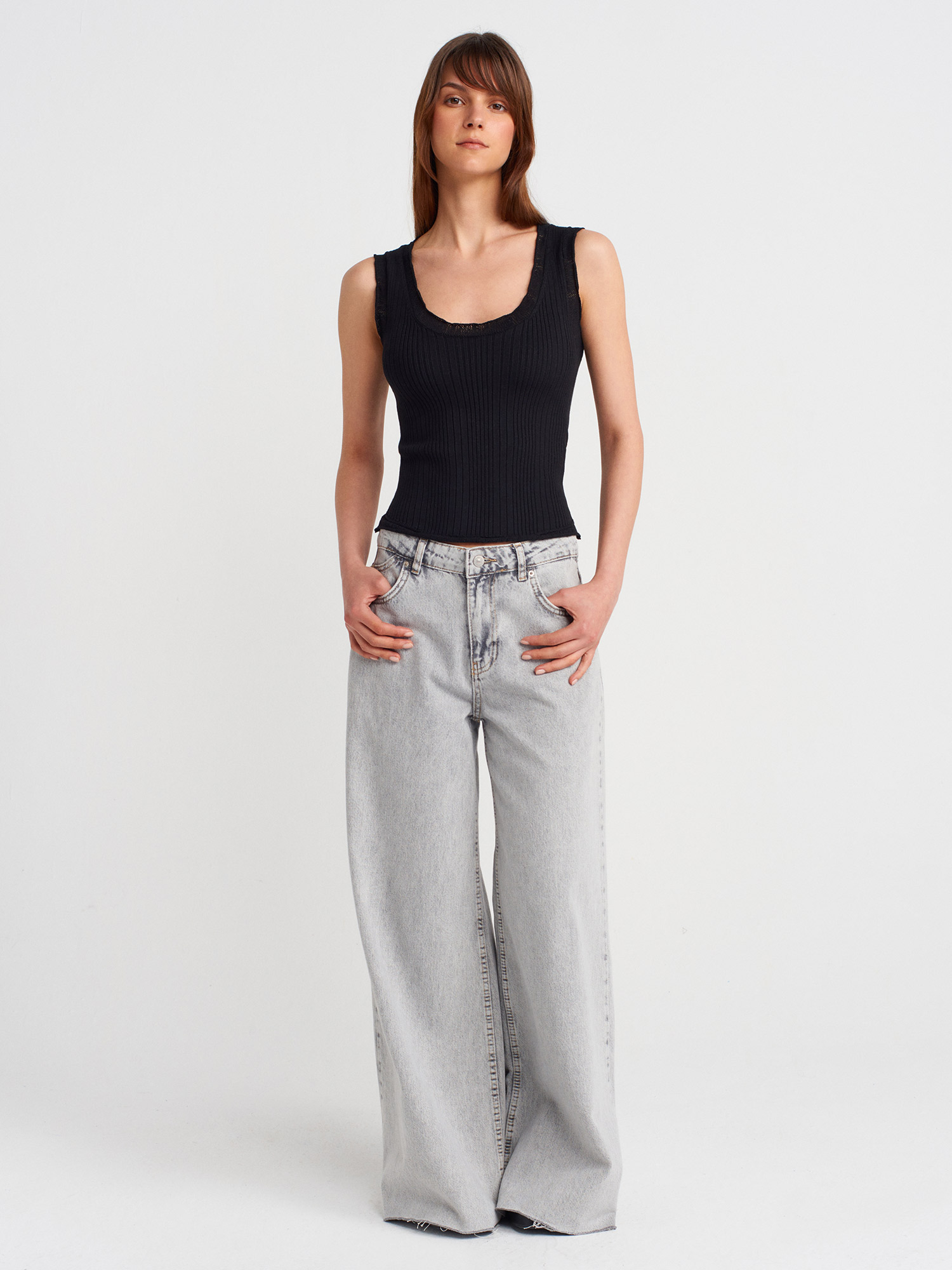 Fine Knit Sleeveless Top - Image 3