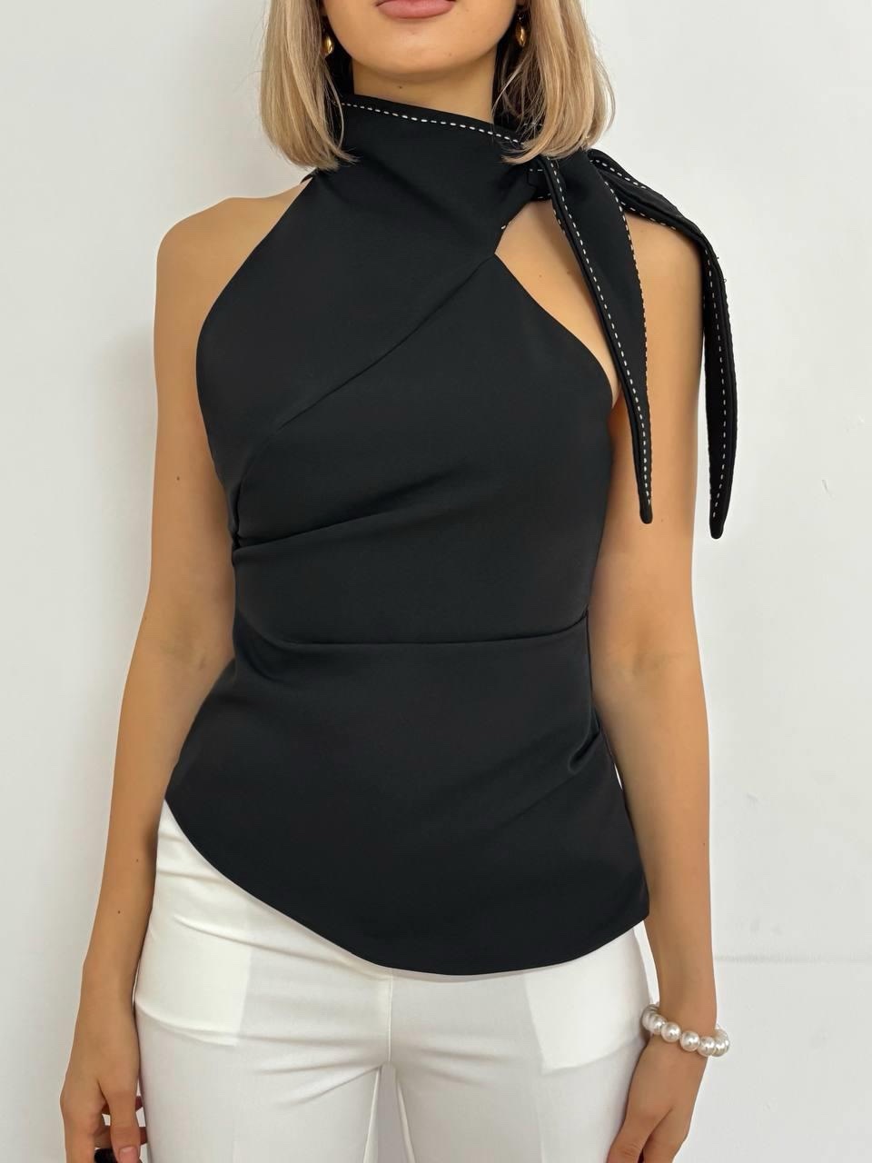 Scarf Tie Sleeveless Top ( by order and based on availability) - Image 5