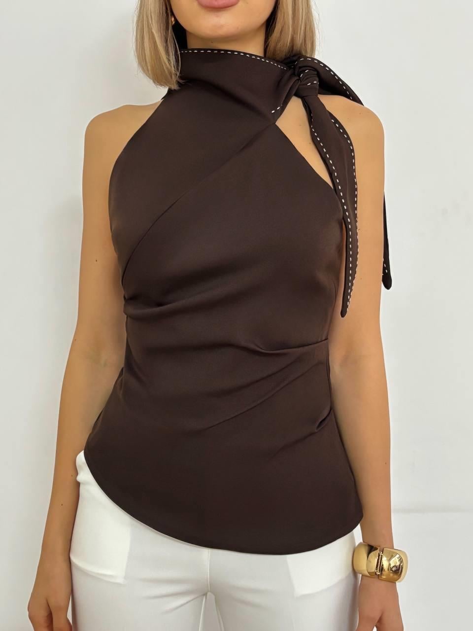 Scarf Tie Sleeveless Top ( by order and based on availability) - Image 4