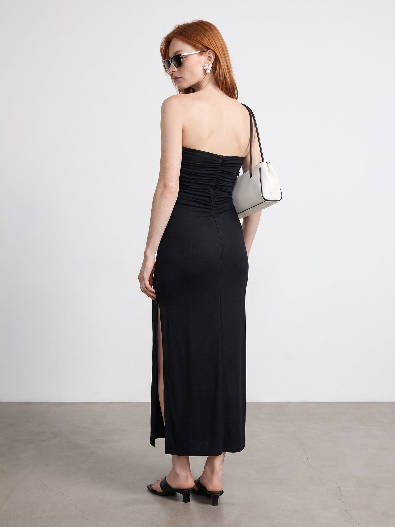 Noir Ruched Maxi Dress( preorder) 10 days - Image 5