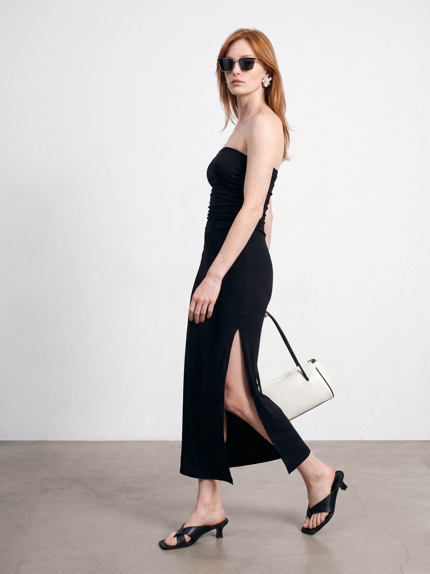 Noir Ruched Maxi Dress( preorder) 10 days - Image 4