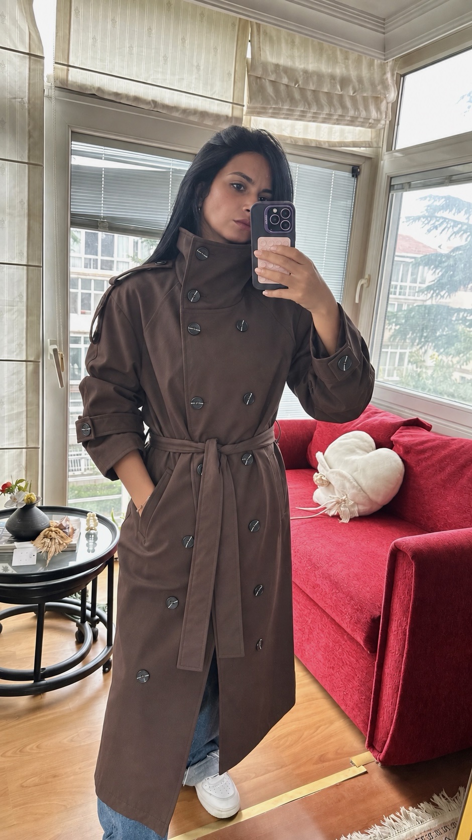 Chocolate Atelier Trench Coat- Water and wend Repellent - Image 10