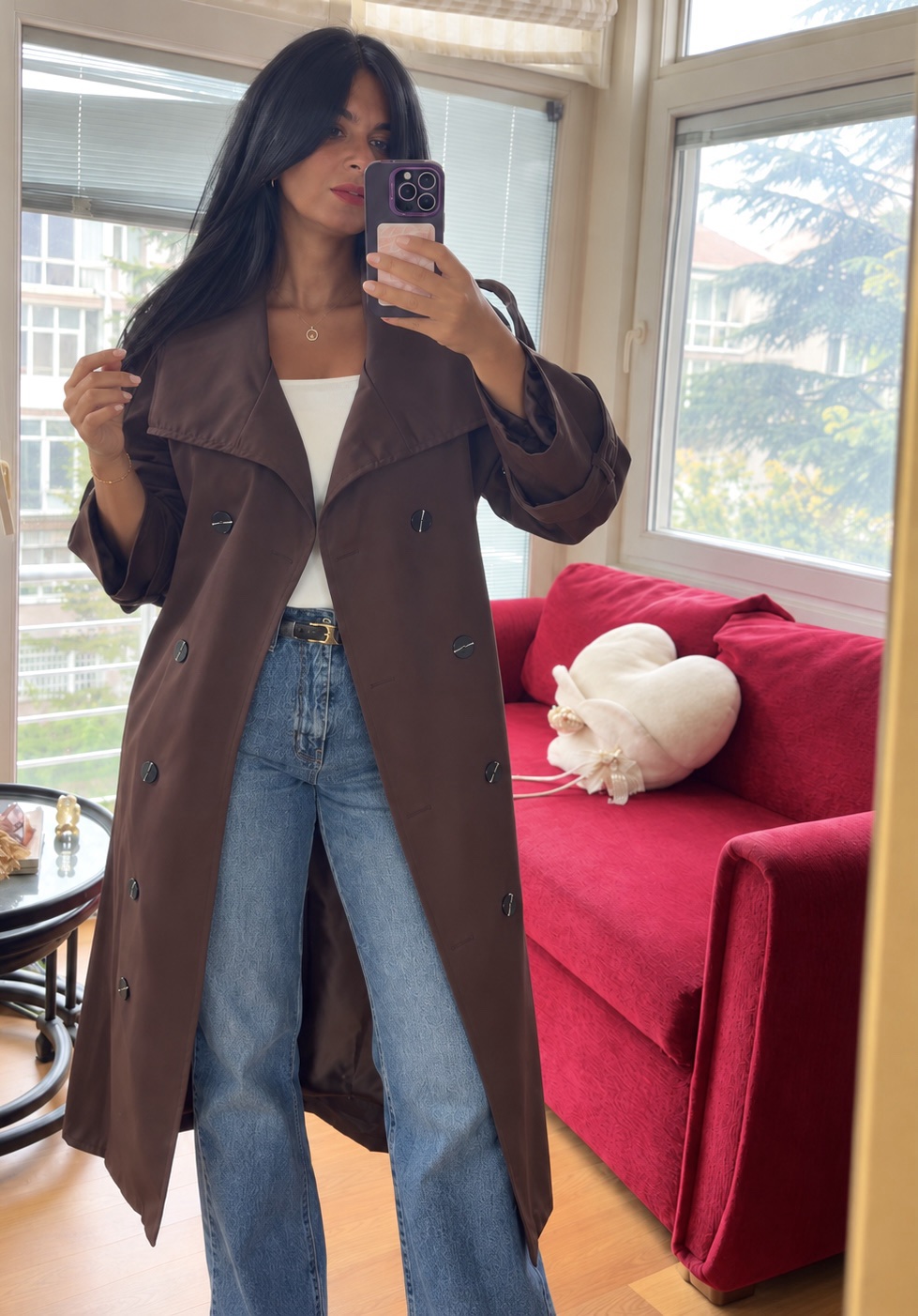 Chocolate Atelier Trench Coat- Water and wend Repellent - Image 7