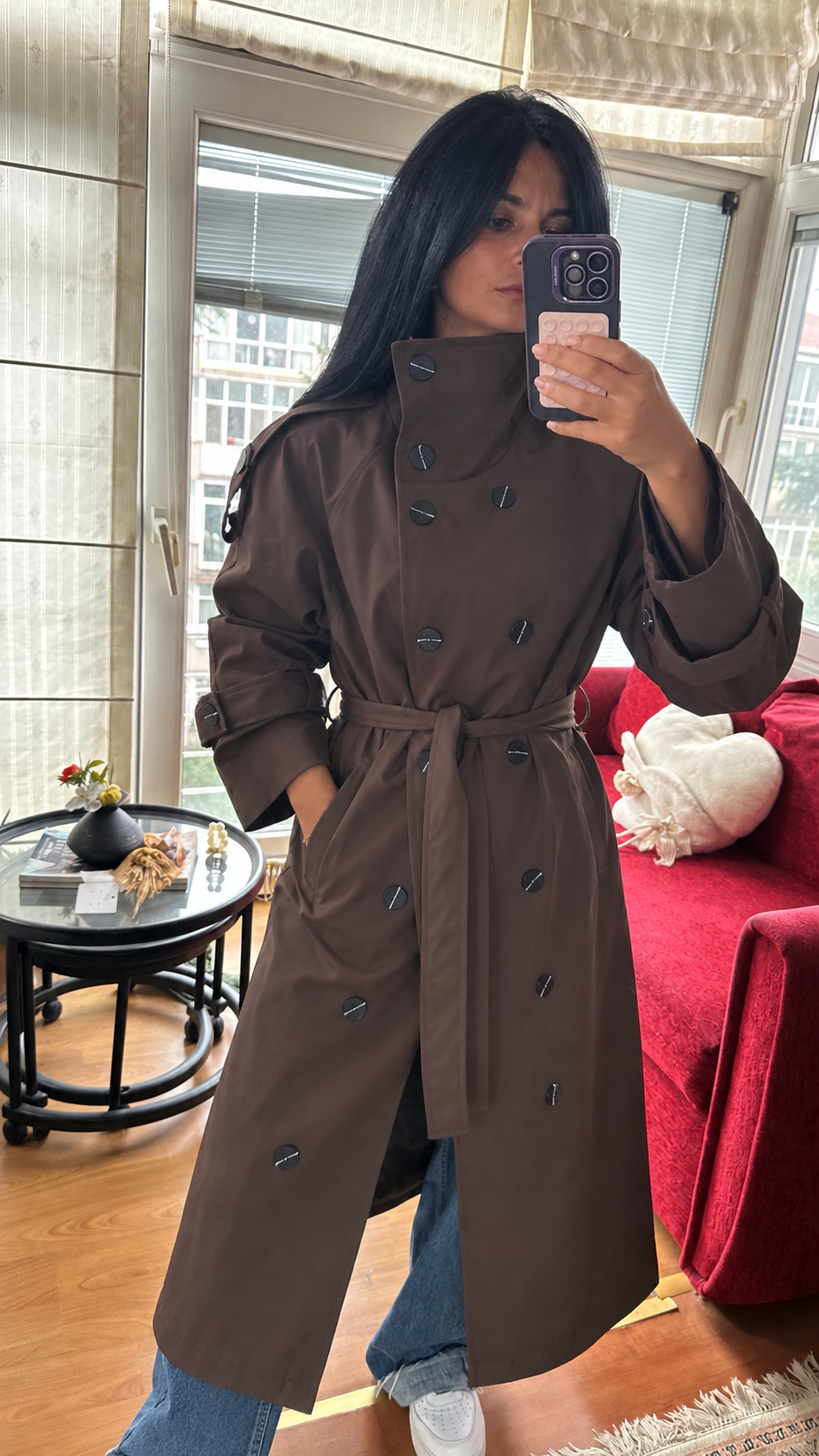 Chocolate Atelier Trench Coat- Water and wend Repellent - Image 8