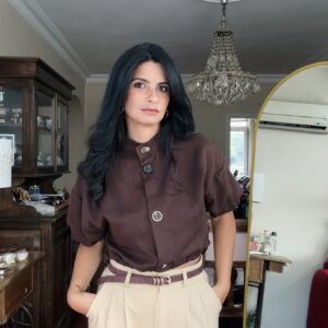 Cocoa Balloon Sleeve Shirt