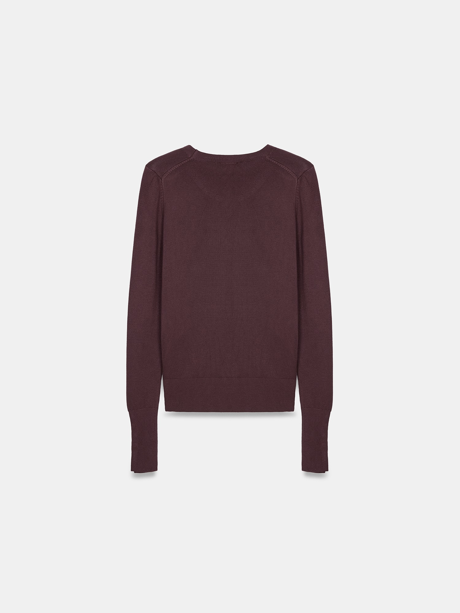Button Cuff Knit Top – plum - Image 6