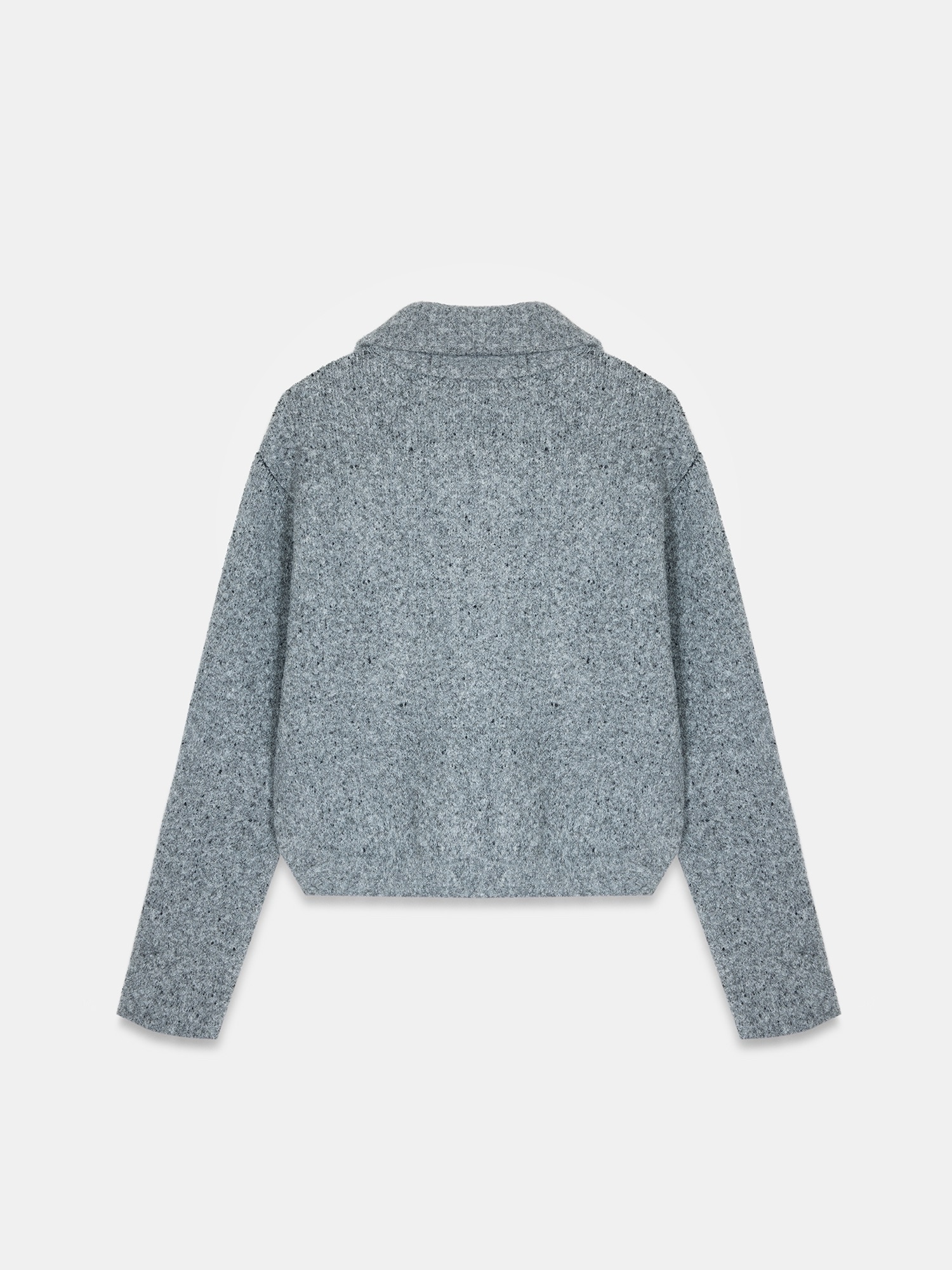 Alba Speckled Zip Knit Jacket – Grey- New Stock 20th October - Image 5