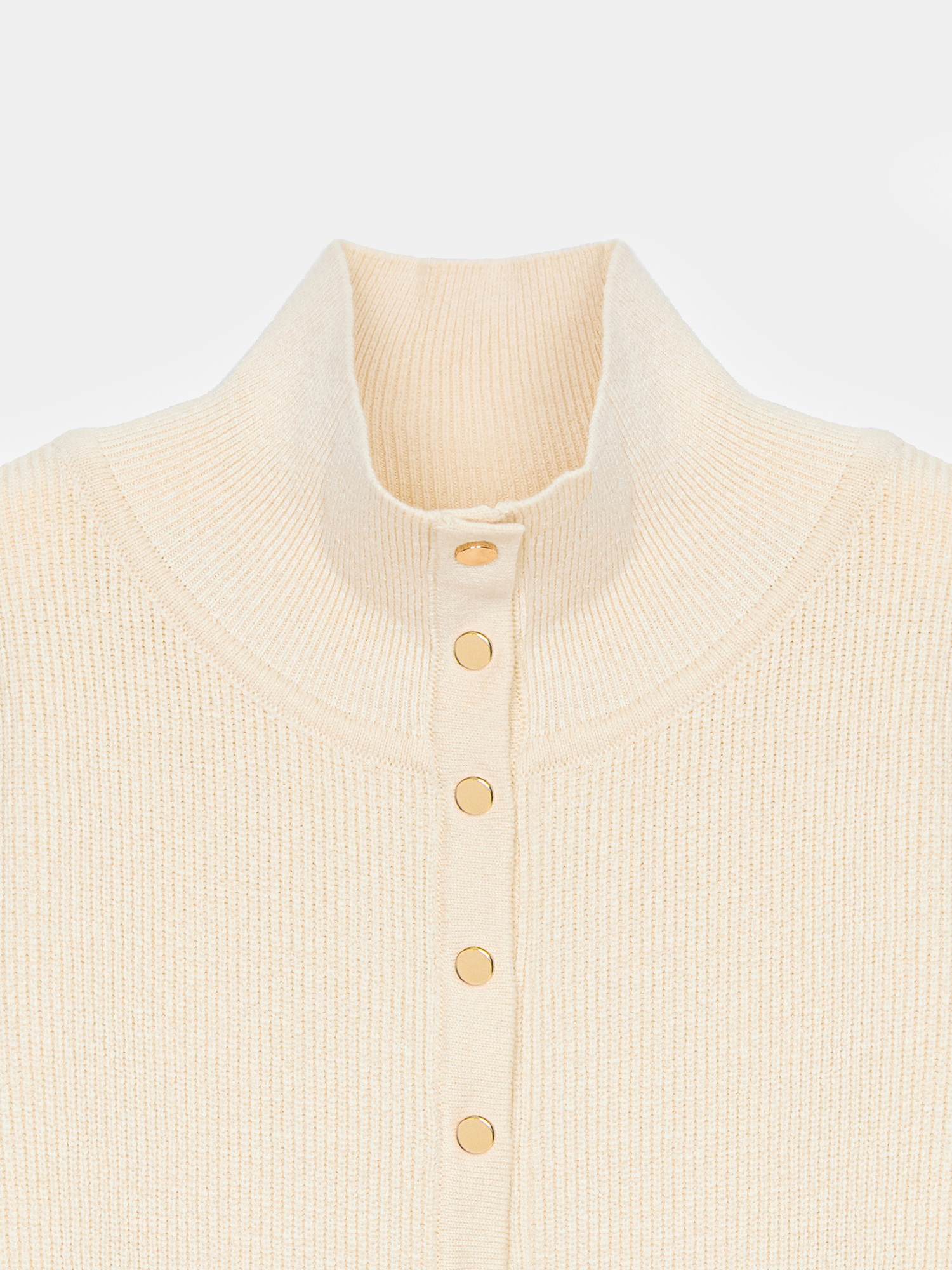 The Icon Snap Knit – Cream - Image 2