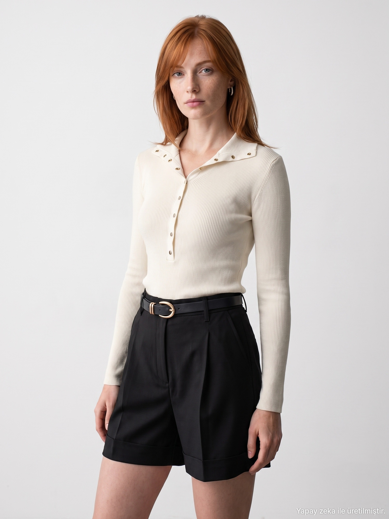 The Icon Snap Knit – Cream - Image 3